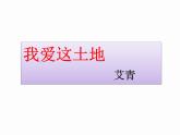 部编版九年级语文上册--3.我爱这土地--课件6
