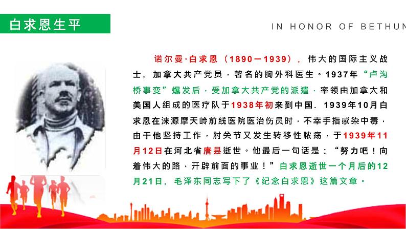 第12课《纪念白求恩》课件（共20张PPT） 2021-2022学年部编版语文七年级上册第2页