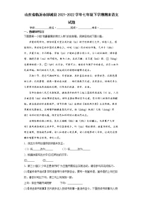 山东省临沂市郯城县2021-2022学年七年级下学期期末语文试题(word版含答案)