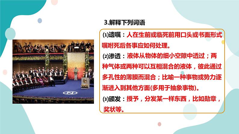 人教版8年级上册语文《首届诺贝尔奖颁发》课件第7页