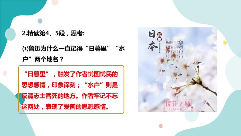 人教版8年级上册语文《藤野先生》（第3课时）课件第8页