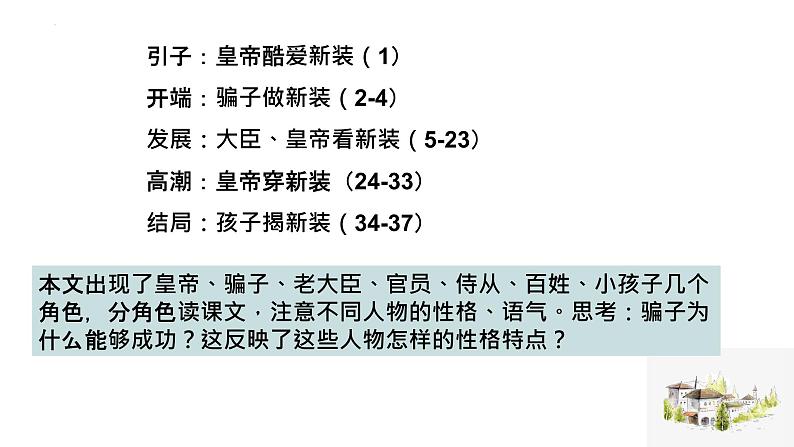 第19课《皇帝的新装》课件（共27张PPT）2022—2023学年部编版语文七年级上册第8页