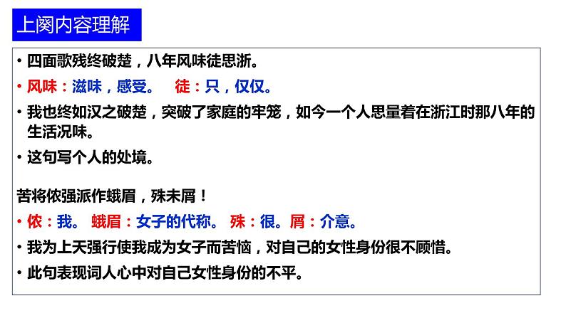 第12课《词四首——满江红》课件（共17张PPT）2021—2022学年部编版语文九年级下册第6页