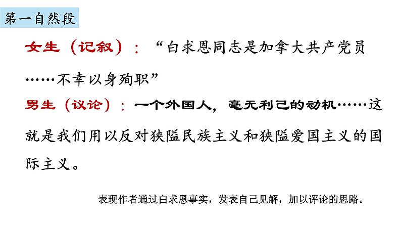 12《纪念白求恩》 课件  2022-2023学年部编版语文七年级上册08