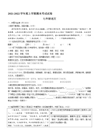 河南省巩义市2021-2022学年七年级上学期期末语文试题(word版含答案)
