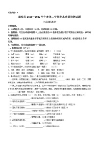 陕西省渭南市蒲城县2021-2022学年七年级下学期期末语文试题(word版含答案)