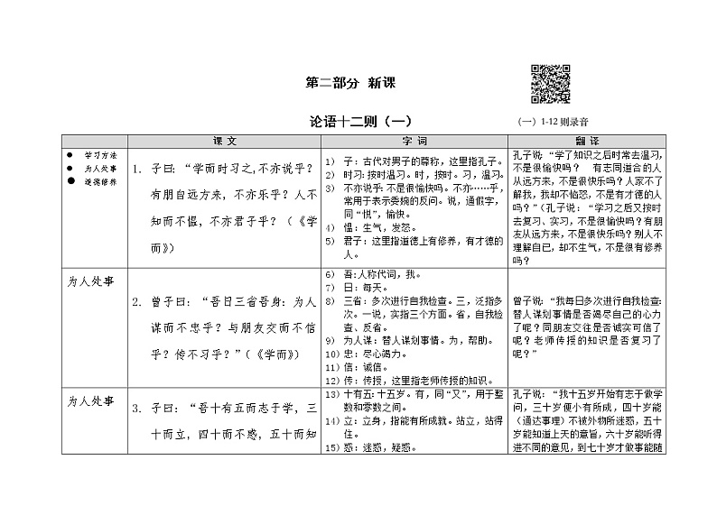 11论语学案第2页