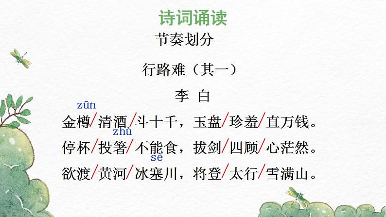 部编版九年级语文上册课件-《诗词三首·〈行路难〉（其一）》第7页
