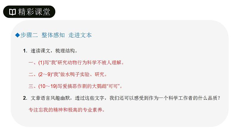 部编版语文七年级上册第五单元 17_动物笑谈  课件第7页