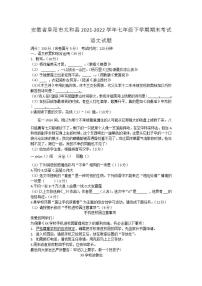 安徽省阜阳市太和县2021-2022学年七年级下学期期末考试语文试题(word版含答案)