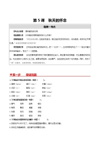 初中语文人教部编版七年级上册5 秋天的怀念精品同步练习题