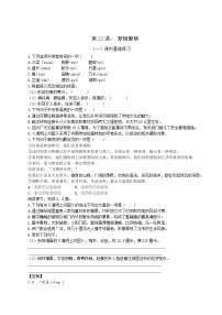 初中语文22* 梦回繁华精品同步测试题
