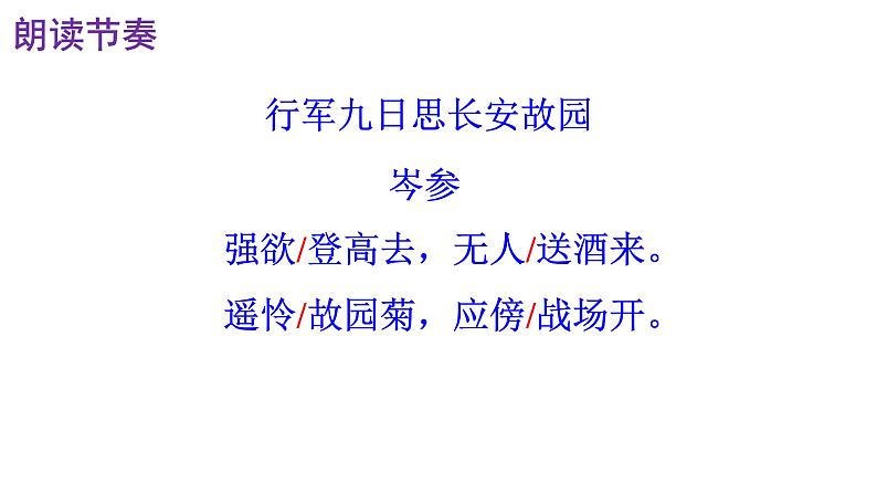 《行军九日思长安故园》《夜上受降城闻笛》精品实用课件04