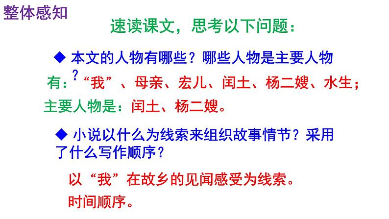 人教部编版九年级语文上册第15课《故乡》精品实用课件08