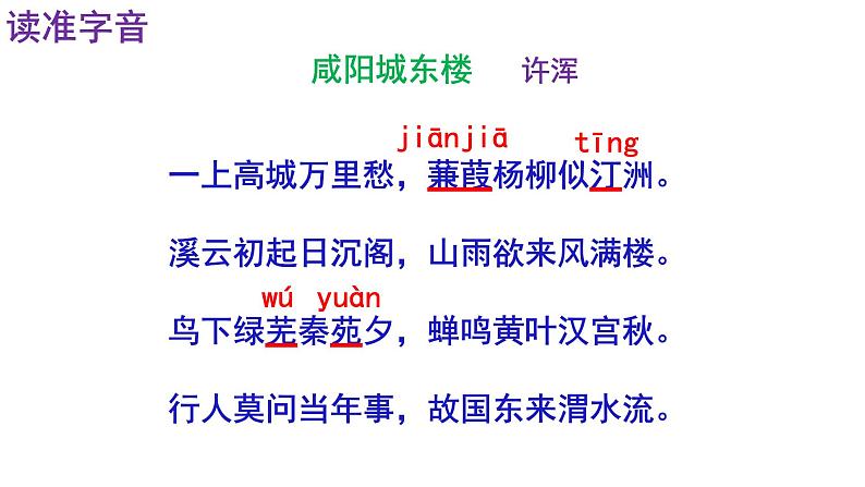 《咸阳城东楼》《无题》精品实用课件07