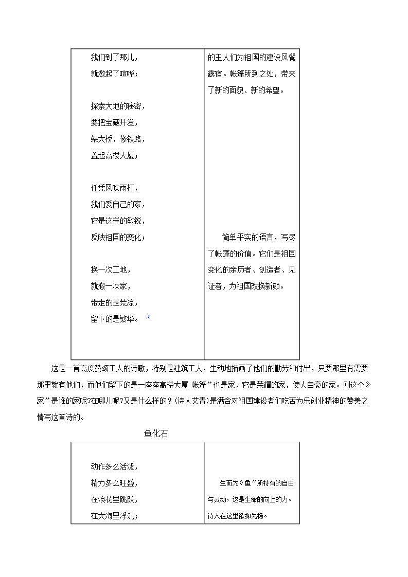 烧荒 帐篷 鱼化石 《艾青诗集》全赏析第3页