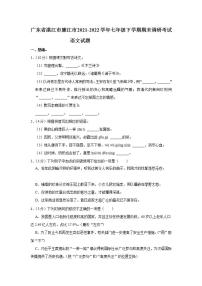 广东省湛江市廉江市2021-2022学年七年级下学期期末调研考试语文试题(word版含答案)
