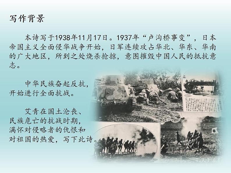 第3课《我爱这土地》课件  2022-2023学年部编版语文九年级上册第5页