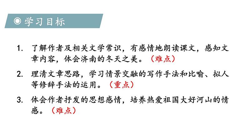 部编版七年级语文上册课件--2 济南的冬天02
