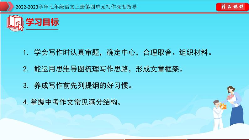部编版七年级语文上册第四单元写作深度指导-专题10 思路要清晰课件02