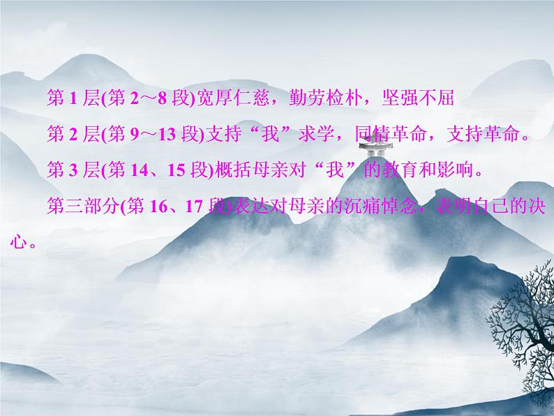 部编语文八年级上册7《回忆我的母亲》课件+教案+作业+课文朗读08