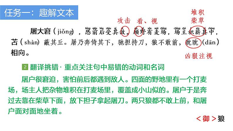 部编版七年级上册18《狼》教学课件06