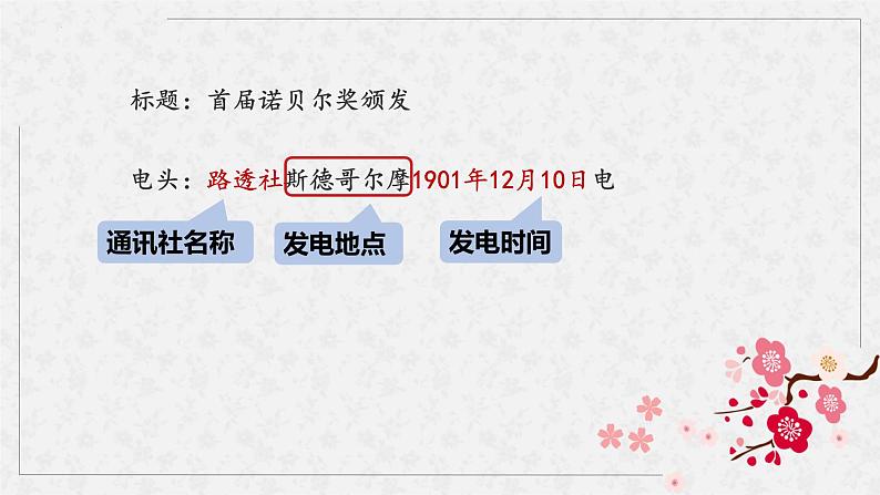 第2课《首届诺贝尔奖颁发》课件   部编版语文八年级上册第6页