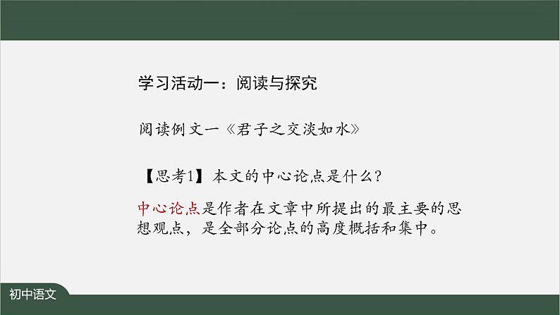 第三单元 迁移阅读课：简单议论文的阅读 课件 初中语文人教部编版（五四制）九年级上册第2页