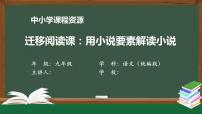 初中语文综合性学习 走进小说天地教学课件ppt