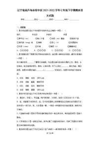 辽宁省葫芦岛市绥中县2021-2022学年七年级下学期期末语文试题(word版含答案)