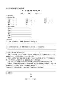 初中语文人教部编版九年级上册6 我看课时训练