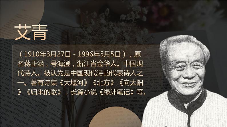部编版九年级语文上册--第一单元 名著导读（一）《艾青诗选》：如何读诗 课件05