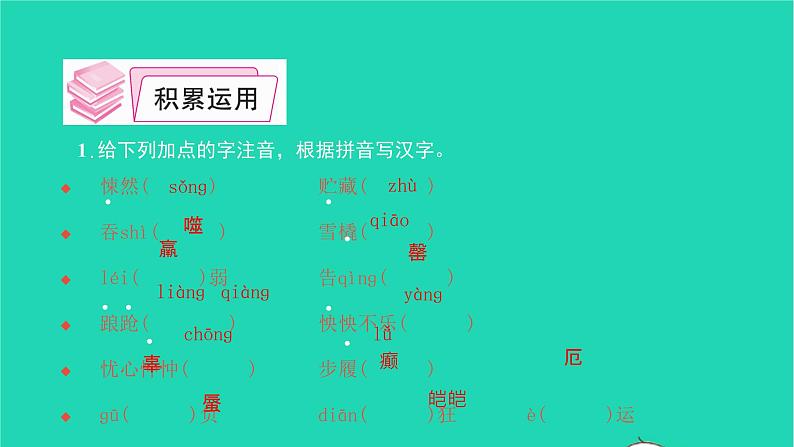 2022部编版语文七年级下册第六单元22伟大的悲剧习题课件第5页