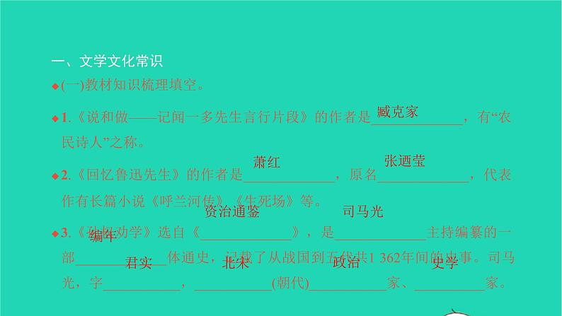 2022部编版语文七年级下册专项检测卷(三)习题课件第2页