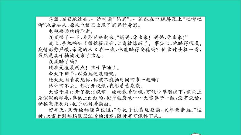 2022部编版语文七年级下册第四单元测试卷课件第3页