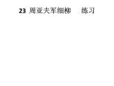 语文8上 23  周亚夫军细柳   练习试题课件