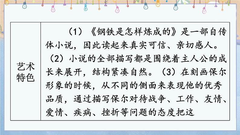 语文八下名著导读 《钢铁是怎样炼成的》 摘抄和做笔记教学课件06