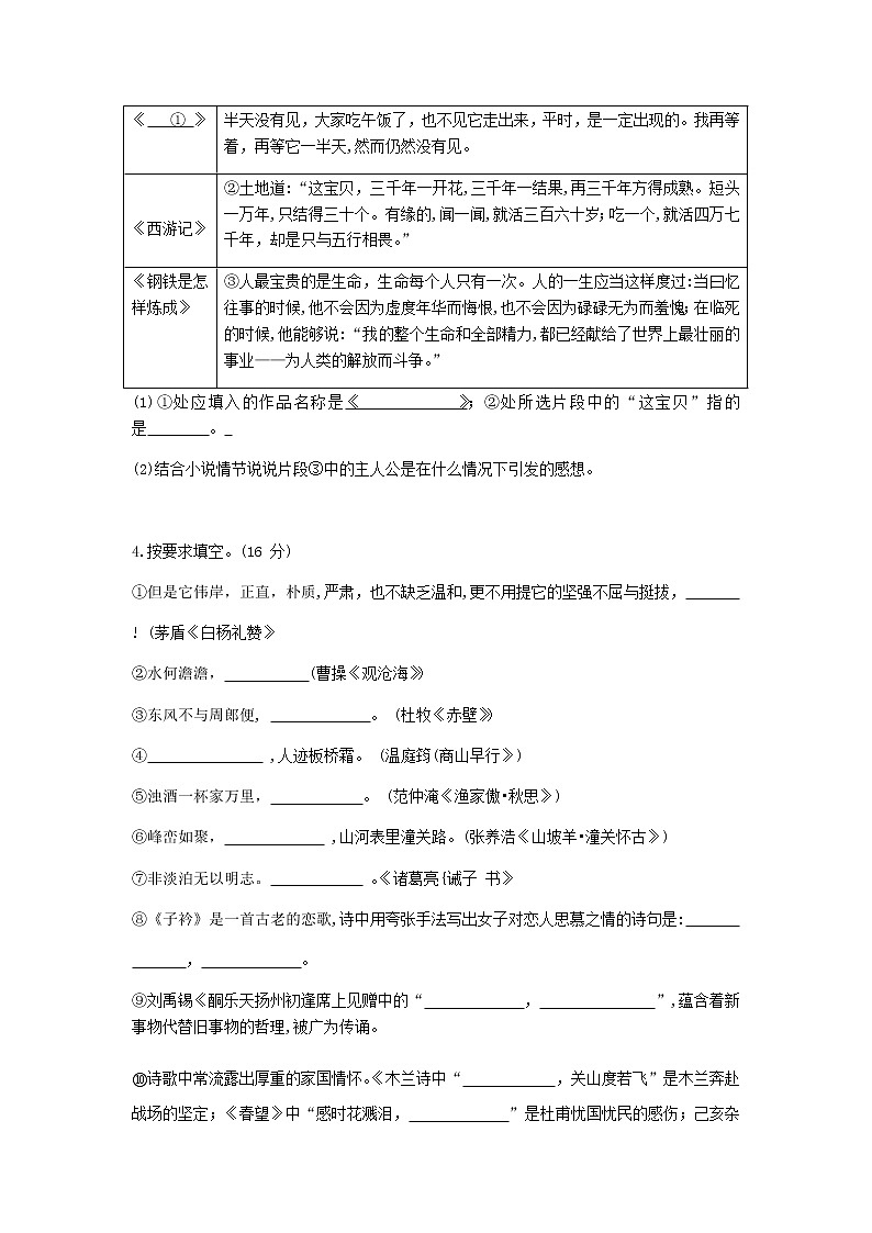 初中语文9下027山东省聊城市2020年初中学业水平考试语文试题含答案第2页