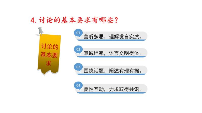 第五单元口语交际《讨论》课件   部编版语文九年级上册08