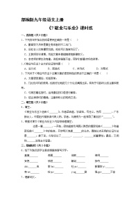 人教部编版九年级上册7 敬业与乐业练习