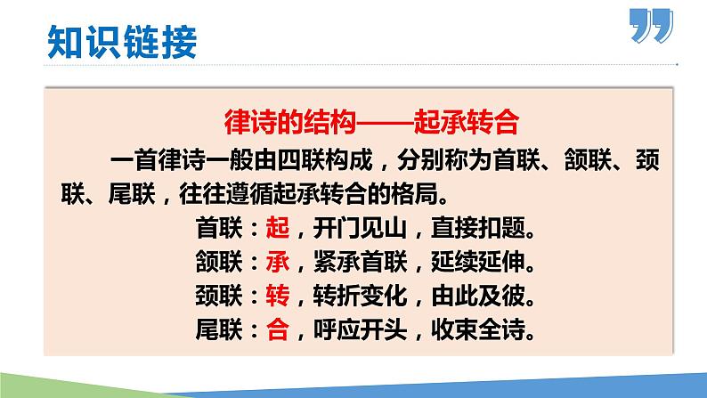 部编版八年级语文上册课件--13 唐诗五首（《野望》《黄鹤楼》《使至塞上》《渡荆门送别》《钱塘湖春行》）07