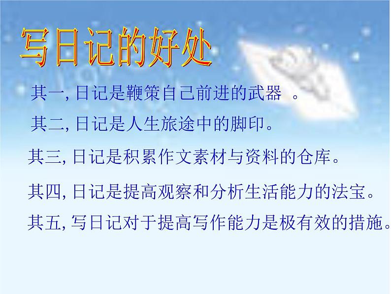 七年级语文上册作文指导训练--学习写日记体作文第3页