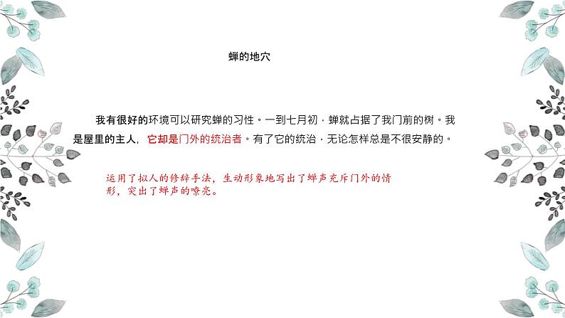 19 蝉 课时课件 初中语文人教部编版八年级上册08