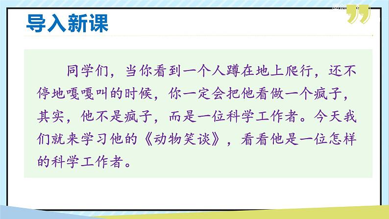 17 动物笑谈 课时课件 初中语文人教部编版（五四制）七年级上册01