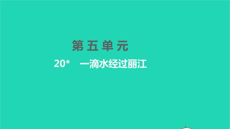 2022八年级语文下册 第五单元 20 一滴水经过丽江习题课件 新人教版01