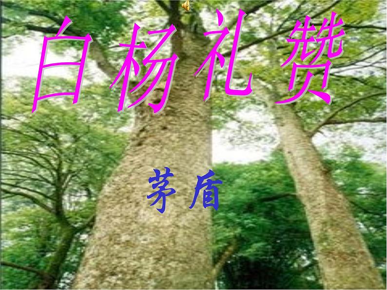 第15课《白杨礼赞》教学课件-2022-2023学年部编版八年级语文上册01