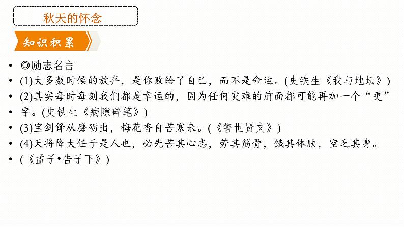 第5课《秋天的怀念》导学案课件（共40张PPT）2022-2023学年部编版语文七年级上册05