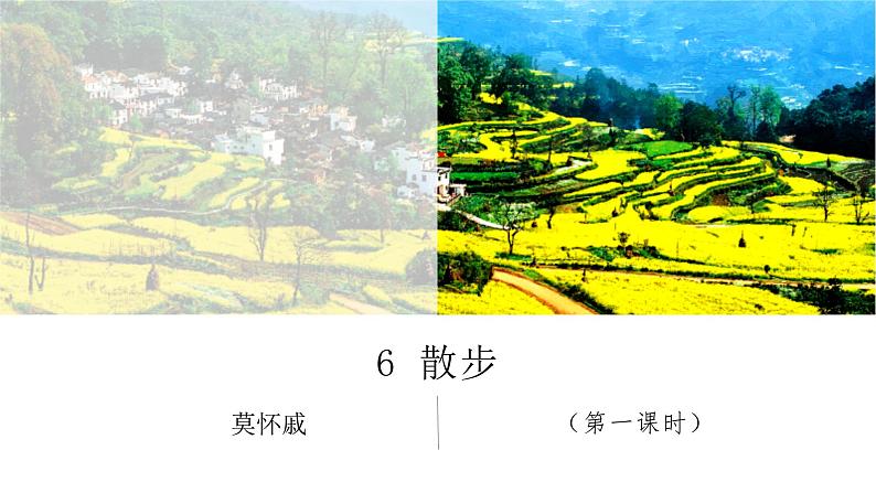 部编版七年级语文上册-- 6 散步 课件第1页