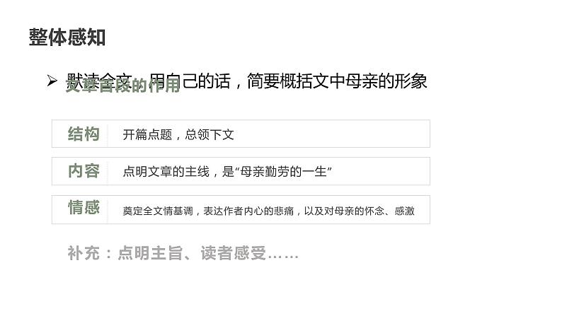 部编版语文八年级上册--7.《回忆我的母亲》课件07