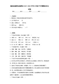 湖南省湘潭市湘潭县2021-2022学年七年级下学期期末语文试题(含答案)